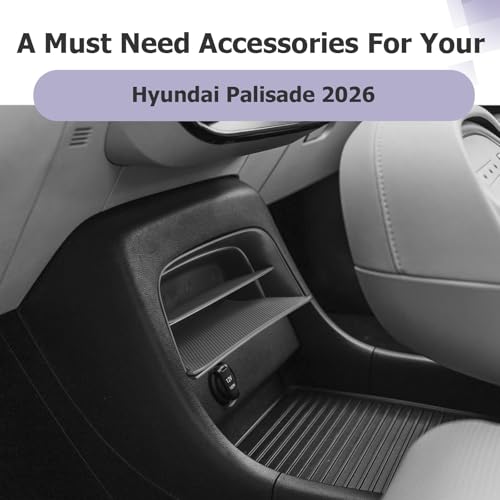 LUWU Center Console Organizer Compatible with 2026 Hyundai Palisade Calligraphy Accessories Armrest Console Organizer 2026 Palisade Front Center Under Screen Storage Tray (ONLY for 7-Seat)