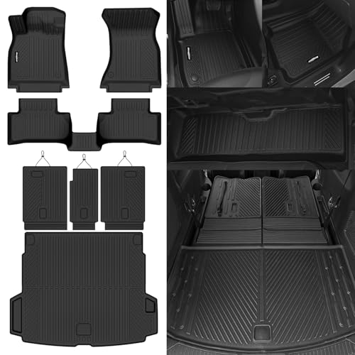 Floor Mats for Audi Q5 2025 2026(Not for PHEV), Trunk Mat and Backrest Mat All Weather TPE Protector for Audi Q5 Accessories - size: 17)Q5/SQ5|2025-2026