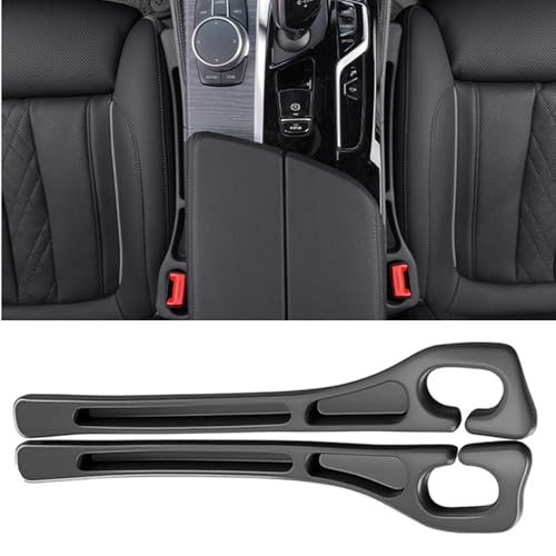 Car Seat Gap Filler 2-Pack, Universal Car Seat Gap Filler Organizer, Seat Gap Plug โ Fills Gap Between Seat & Console, Drop-Proof Guard for Phones, Keys & Cards, Fits Cars, SUVs, Trucks, Black - color: black