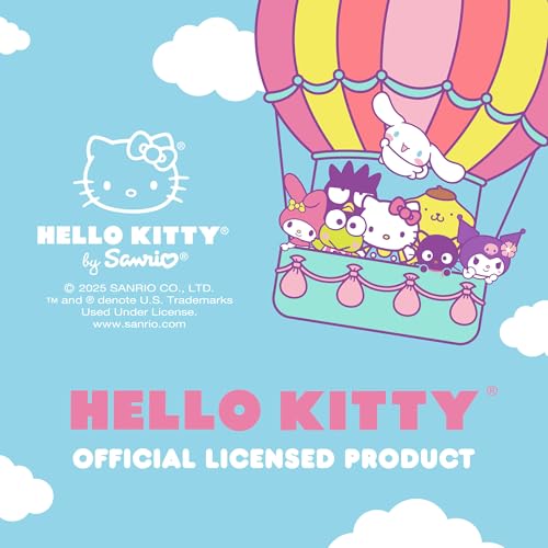Hello Kitty Steering Wheel Cover, Official Sanrio Car Steering Wheel Cover with Universal Size 14.5-15, Cute White Hello Kitty Car Accessories for Women (Hello Kitty Look at Me) - style: Hello Kitty Look at Me