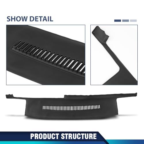 PIT66 TPE Dash Cover Dashboard Panel Black Compatible with Chevy Blazer Suburban GMC Yukon C1500 C2500 C3500 1988-1994 Plastic With adhesive (You can place it on the oginial product) - size: 1988-1994 Chevy/GMC(Black)