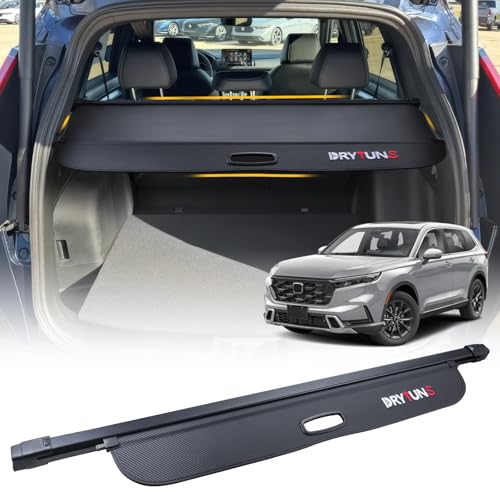 Cargo Cover for Honda CRV 2026 2025 2024 2023, Retractable Cargo Trunk Cover for 23-26 Honda CRV - style: Carbon Fiber Leather - No Extension