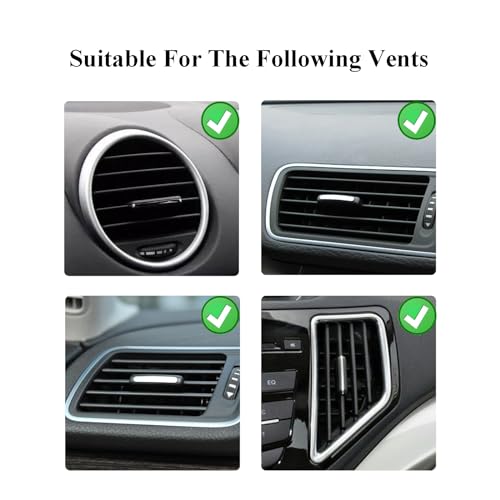ORIESSE 6pcs Flower Car Air Freshener Vent Clips,Girly Daisy Car Accessorie for Women,3 Sizes Sparkle Black Silver Flowers Vent Clips Decor,Refillable Diffuser