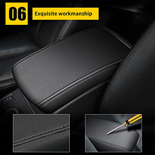 AOMSAZTO Armrest Cover for Civic Honda 2012-2015 Black Center Console Pad for Civic - color: Black Line