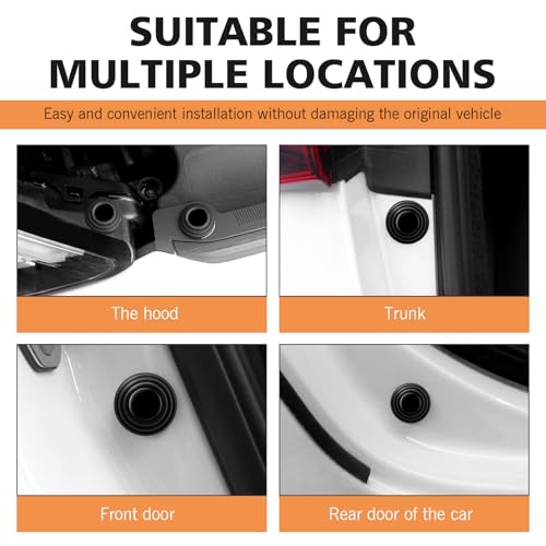 20PCS Car Shock Absorber, Car Door Shock Absorber Cushion Gasket, Sound Deadening High Elasticity Silicone Waterproof Absorber, DIY Self-adhesive Replacement Parts, Universal for Most Cars (Black) - size: 20 PCS