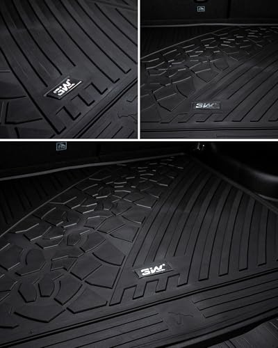 3W Cargo Liner Fit for Jeep Grand Cherokee 2013-2021/ Grand Cherokee WK 2022 2023(Non L) TPE All Weather Custom Fit Heavy Duty Trunk Mat, Black - size: Jeep Grand Cherokee 2013-2021 Cargo Liner