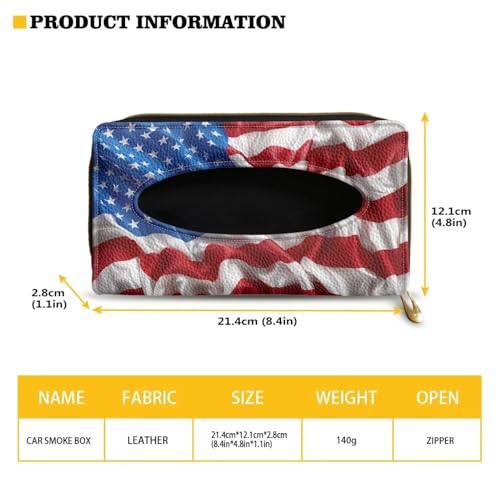 American Flag Print Car Visor Tissue Holder Automotive Sun Visor Napkin Holder American Flag Print Tissue Box Holder for Car - color: American Flag Prints
