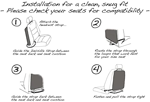 Luxury Clean-Edge Kick Mat w/Mesh Pocket - Seat Back Protector and Seat Cover with Invisible Strap and Stiff Edging - Tan/Beige (1 Mat)