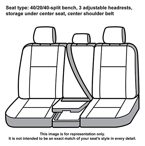 Covercraft Carhartt SeatSaver Custom Seat Covers | Fits 2015-2018 Ford F-150 | 1st Row 40/20/40 Bench Seat, Duck Weave Gravel