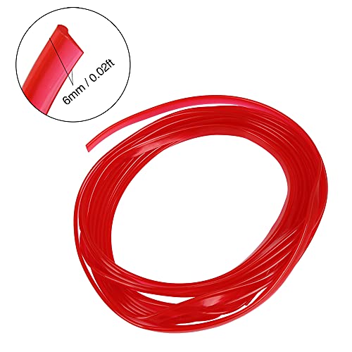 X AUTOHAUX Car Red Interior Trim Strip Line Gap Door Edge Seal Protector 5m 16.4ft - color: Red
