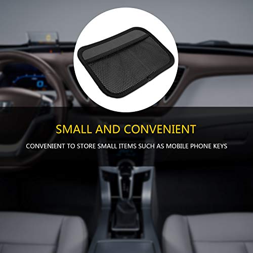 INNOLIFE Car Net Pocket Side Clutter Scattered Storage Phone Holder Strong Paste Organizer 8"x5.75"(2pcs L)