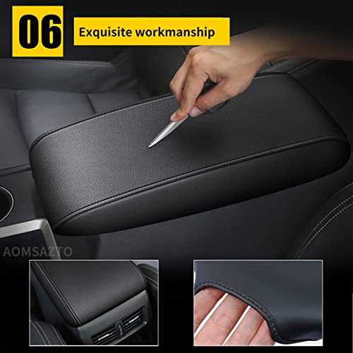Black Leather Armrest Covers for Grand Cherokee 2011-2021 Jeep Console Cushion for Grand Cherokeeļ¼not for 2022