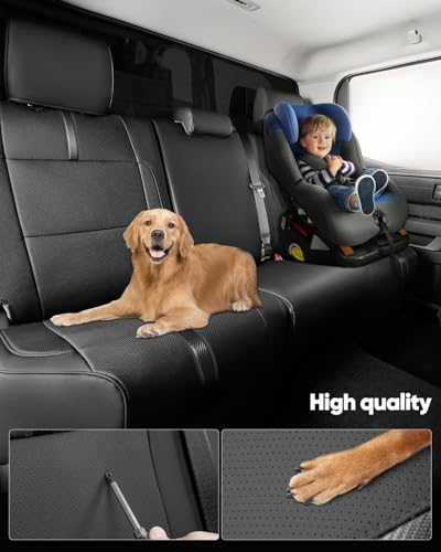 Full Set car seat Covers for Toyota Tundra 2022-2026,Faux Leather Waterproof Pickup seat Covers Custom fit for Toyota Tundra Accessories, for Truck seat Covers 2022 2023 2024 2025 2026 SR SR5