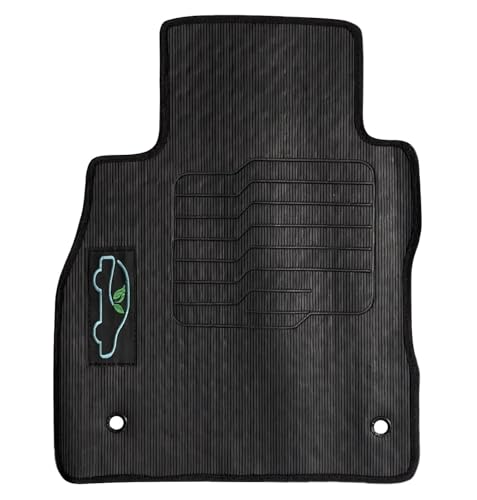 ecoMats All Weather Floor Mats Custom Fit for 2018 2019 2020 2021 2022 2023 2024 Nissan Kicks with Safety Locks - Front and Rear - Black
