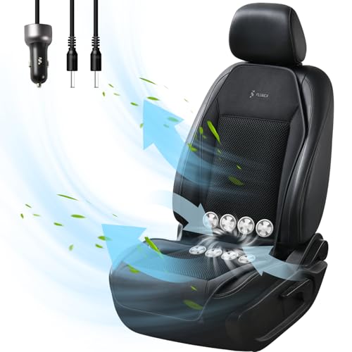Cooling Car Seat Covers with 8 Turbo Fans Blowing & Suction Ventilated Car Seat Cushion 12V-24V 3-Speed Adjustable Car Seats Cooling Pad Universal Fit for Car SUV Truck Van Summer Driving