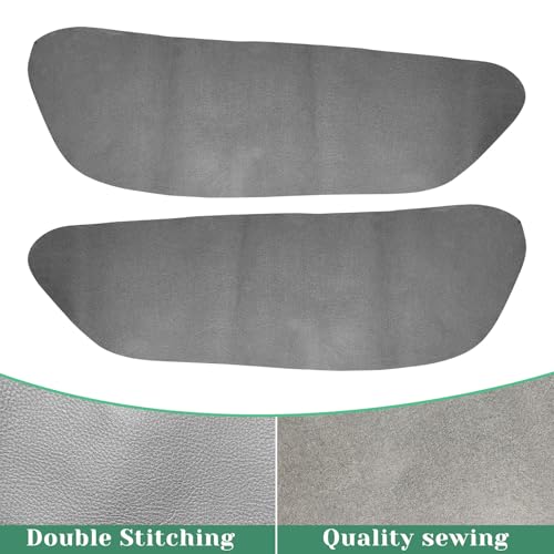 2PCS Front Door Panel Cover Compatible with Ford Escape 2001-2007 Left and Right Vinyl Leather Insert Cards Protector Trim Black (Only Leather Part)