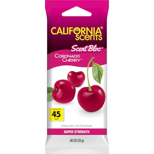 California Scents Power Bloc Car Air Freshener, Coronado Cherry Scent, 6 Pack - size: 0.88 Ounce (Pack of 6)