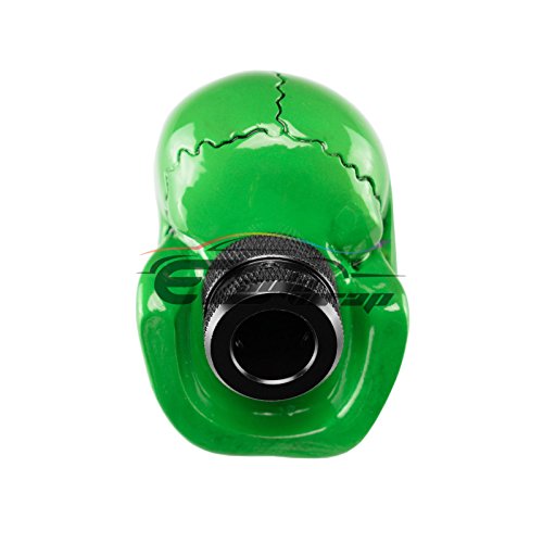 EZAUTO WRAP Green Universal Manual Wicked Skull Head Gear Stick Car Shift Knob Shifter Halloween - color: Green