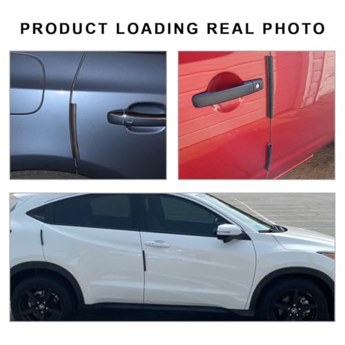 4PCS Car Door Edge Guards, Rubber Sealing Sealed Strip Auto Door Buffer Protector with Side Bulb, Automotive Weather Stripping Edge Trim Seal Strips for Car Truck Boat Camper