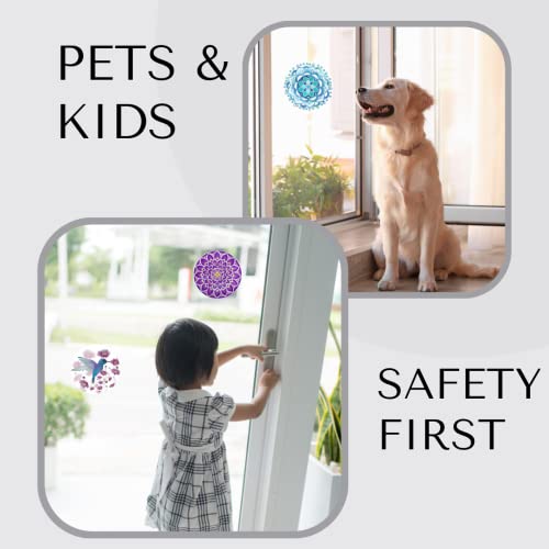 Screen Door Magnets Double Sided – Keep People, Kids, and Dogs from Running into the Screen Door - Robbins Aria Dog Mosaic - color: Dog Mandala Mosaic