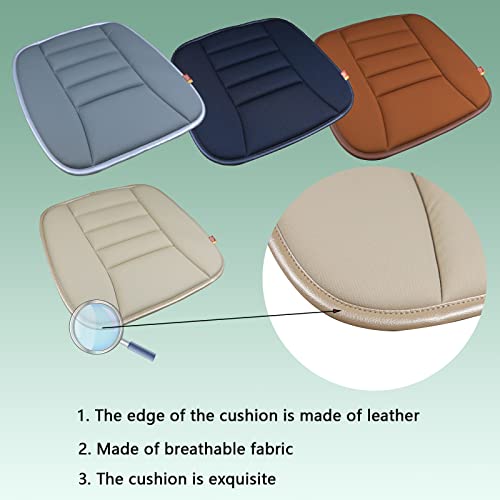 Car Seat Cushion Pad for Driving, Chair Cushion for Office/Truck with Memory Foam, Seat Cushion Comfortable and Durable, Khaki