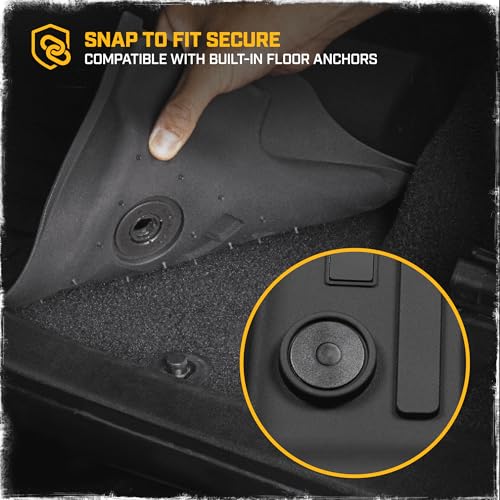 Cat® JustFit™ 3D Floor Mats for Jeep Gladiator (JL) 2020-2026, All Weather Custom Fit Jeep Gladiator Floor Liners with Extended Coverage Design, Car Floor Mats (Full Set Front & Rear) - style: Jeep Gladiator JT (2020-2026 Full Set Front & Rear)