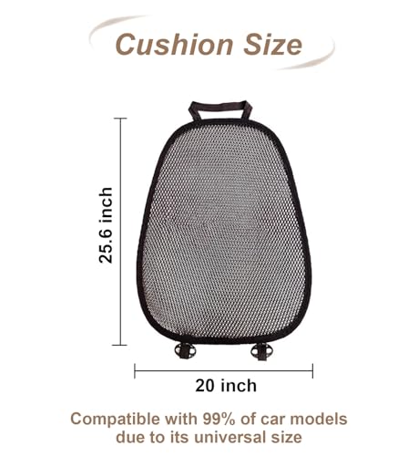 3D Air Mesh Breathable Car Seat Cushion Summer Cooling Seat Cover Anti-Slip Honeycomb Mesh Universal Auto Backrest Pad Fit Car Truck Pickup SUV (Black, 1 Pack Back Cushion)