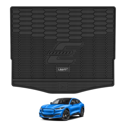 LASFIT Trunk Mat for Ford Mustang Mach-E 2021-2025 2026 (Trunk Base Upper Position) TPE All Weather Custom Fit Cargo Liner