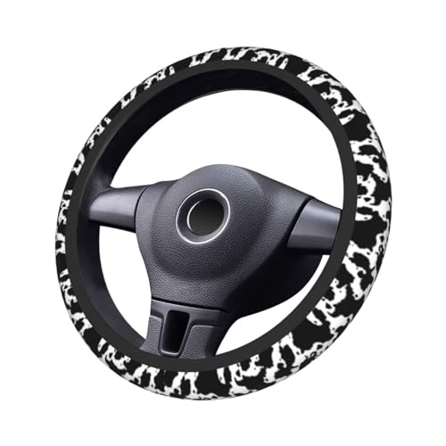 Cow Steering Wheel Covers Non Slip Neoprene Steering Wheel Protector Cover Universal 15 Inch for Men Women Car Truck - color: Cow Print