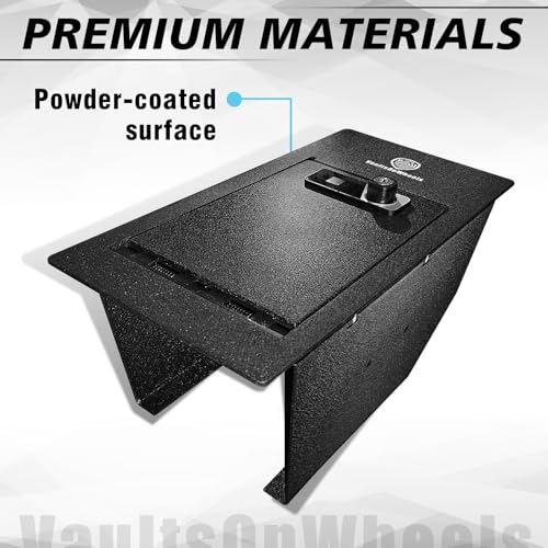 VaultsOnWheels for 2026+ Tesla New Model Y Juniper Center Console Safe Gun Safe Vault Hidden Console Storage LockBox Anti-Theft Pry-Proof HighSecurity Biometric Fingerprint Lock(Not fit Standard Trim) - size: Model Y Juniper|26+|Center Console Vault