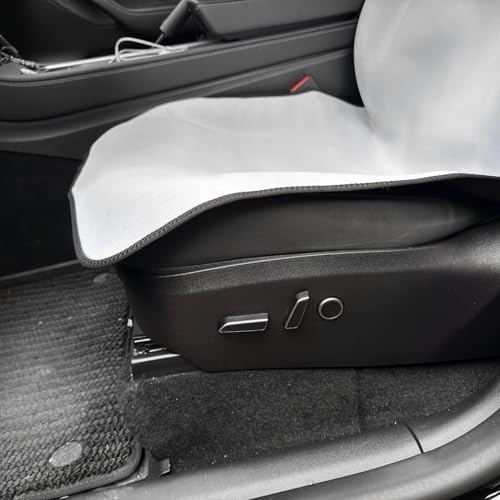 Universal Cloth Car Seat Covers Full Set with Buckle Fastening, Water-Resistant Fabric Auto Interior Protector – Fits Most Cars, SUVs, Trucks (Teslablack) - style: Teslablack