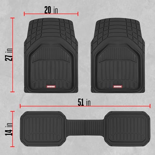 Motor Trend FlexTough Defender Floor Mats for Cars & TrunkShield Trunk Mat Set, Next-Gen Deep Dish Heavy Duty Car All Weather, Rubber Set Auto Truck Van SUV B09VYBHPDK - color: Black, style: Cargo Combo