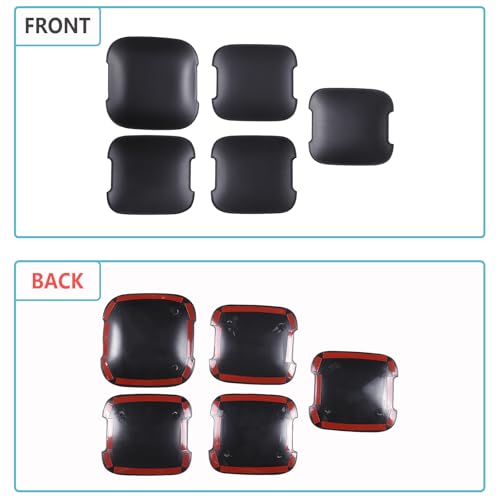 5PCS Car Exterior Door Handle Bowl Trim Covers Compatible with Land Rover Defender 110 2020-2025, ABS Outside Front Rear+Rear Trunk Tailgate Door Handle Cup Bowl Panel Scratch Protector Accessories