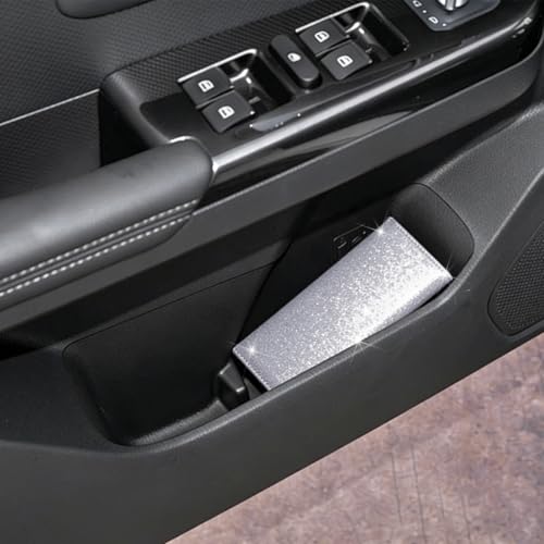 Car Registration and Insurance Holder, PU Leather Automotive Glove Box Document Compartment Organizer with Magnetic Shut, Cards Driver License Holder, Universal Vehicle Accessories (Silver) - color: Silver