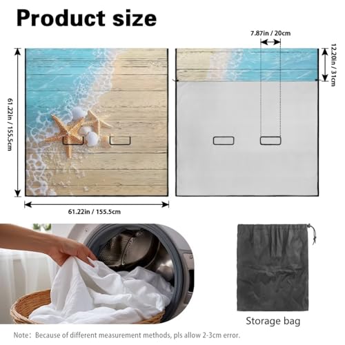 Beach Starfish Seashell Wood Print Back Seat Cover Waterpoof Rear Bench Towel Seat Cover for Gym Swimming Surfing Running, Non-Slip Rear Seat Protector Universal Fits Auto Truck Van SUV - color: Beach Starfish Seashell Wood