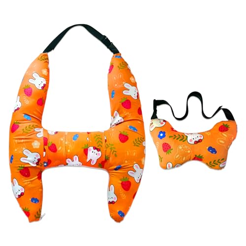 Ivtivfu H-Shape - Kids Car Pillow (Bunny, 2024 Upgraded), Car Travel Pillow, Adults and Children H-Shaped Pillow Travel Pillow for Support The Body and Head - color: Multicolor