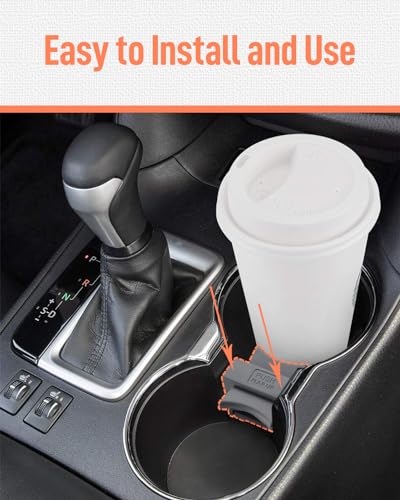 Car Cup Holder Insert Divider Center Console Fit for Toyota Corolla 2009 2010 2011 2012 2013 Cup Holder Divider Plug-in Replaces 55620-12150-E0 Gray