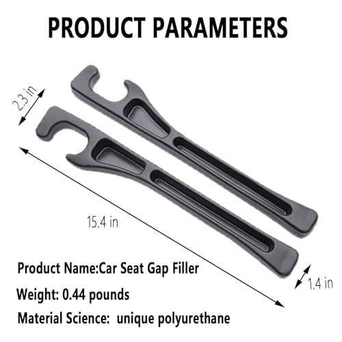 Car Seat Gap Filler, car in between seat catcher 2-Pack No-Drop Seat Side Gap Seam Filler Organizer, Universal filler between car seat and console (Black)
