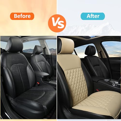Black Panther Car Seat Cover, Luxury Car Protector, Anti-Slip Driver Seat Cover with Partial Backrest Coverage (Middle Part Only) (1 Piece, Beige) - color: 1Piece-Beige