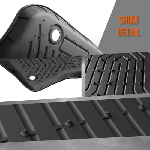 G-PLUS Floor Mats & Cargo Liner Fit Tesla Model S 2021 2022 2023 2024 All Weather Protection TPE Floor Liners 1st & 2nd & 3rd Front Rear Full Set Car Mats Black 7PCS - size: 2021-2024|Fit Tesla Model S|6PCS