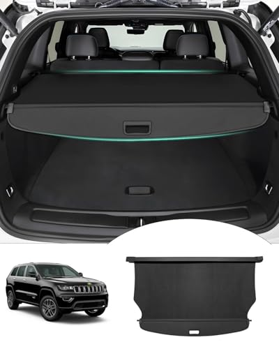 Powerty Cargo Cover for 2022-2026 Jeep Grand Cherokee(2 Row;WL) 4XE Accessories Trunk Cover Retractable Trunk Shielding Shade Cargo Luggage Cover Privacy Screen(Not fit for WK) - size: 7) Jeep Grand Cherokee 2 Row | 2022-2026