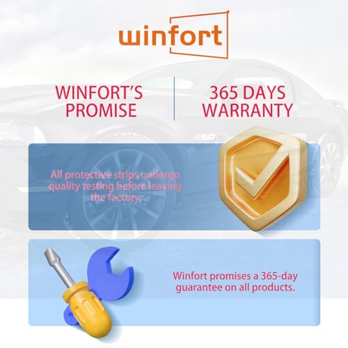 Winfort 16.5FT(5M) Universal Car Door Edge Protector Guards, No-Glue Required Rubber Seal U Shape Automotive Door Entry Guard, Suitable for Most Cars, SUVs and Trucks (Black)