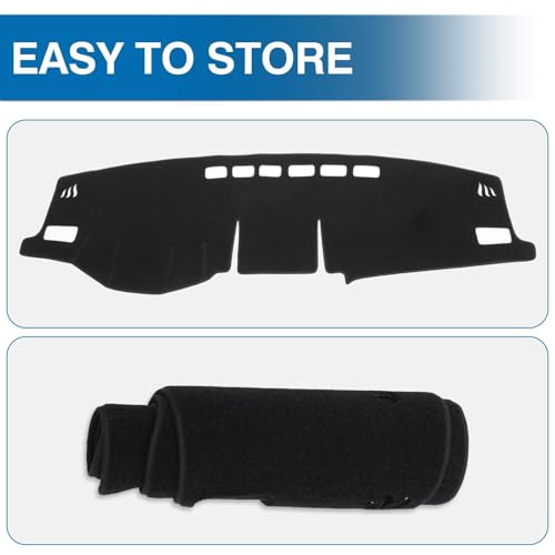 KUST Black Dash Cover Mat for Toyota RAV4 2019-2025 Left Hand Driving Non-Slip Dashboard Cover Interior for RAV4 Accessories Custom Fit Dash Mat Sunshade Windshield Glare - size: 62.2''×14.8'' (Toyota RAV4 19-25)