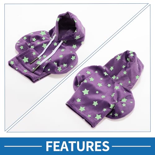 Universal Shift Knob Cover Star Glow in the Dark Pattern Gearstick Hoodie Shifter Lever Knob Hoodie for Car RV Truck SUV Fabric Purple - color: Purple