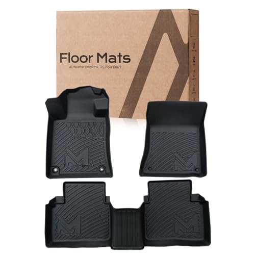 TPE Automotive Floor Mats Custom for 2019-2026 Nissan Altima, All Weather Cover Protection Waterproof Black Floor Liner Front & Rear Row Full Set Car Mats, 3PCS - size: 3PCS (2Row), style: For 2019-2026 | Nissan Altima | 1st & 2nd Row