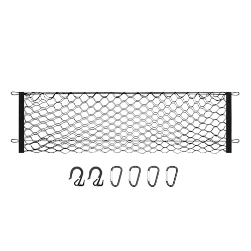 Canvcle Trunk Cargo Net for 2017-2026 Honda Ridgeline Accessories Envelope Style Mesh Trunk Net Organizer and Storage Stretchable Adjustable Elastic Nylon Rear Cargo Netting with Hooks - style: for Honda Ridgeline