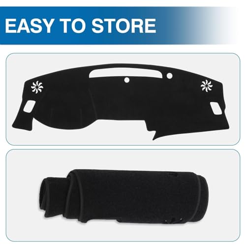 KUST Black Dash Cover for Nissan Altima 2019-2024 2025 2026 (Without HUD) Polyester Dashboard Cover Non-Slip Center Console Dash Cover Interior Accessories for Nissan Altima Sunshade No Glare - size: Altima 19-26(Black)