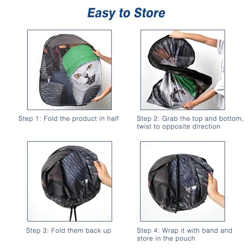 Windshield Sun Shade - Car Sun Shade Windshield, Cute Reflector Sunshade Offers Ultimate Protection for Car Interior - color: Cat