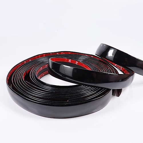 16FT Automotive Trim Molding 1-9/16"(40mm) Wide Glossy Black Car Side Moldings UV-Protected Scratch-Proof for All Vehicles Body Door Window Bumper Self Adhesive - size: 1-9/16 in Wide
