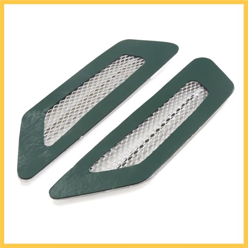 2Pcs Chrome Adhesive Car Side Fender Vent Air Flow Decoration Sticker 17 x 4.5cm Auto Replacement Parts